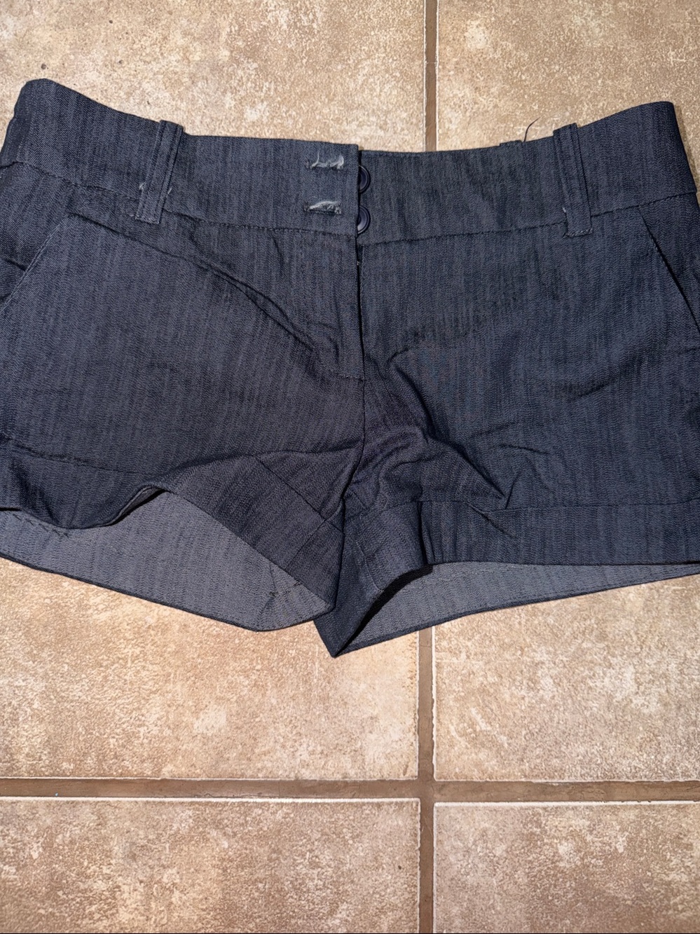 Costa Blanca Dark Gray High-Waist Dress Shorts